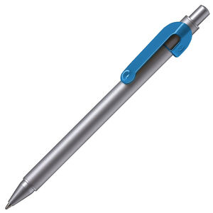 SNAKE, ручка шариковая, голубой, серебристый корпус, металл