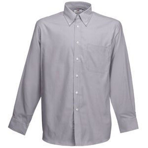 Рубашка Long Sleeve Oxford Shirt, светло-серый_L, 70% х/б, 30% п/э, 135 г/м2