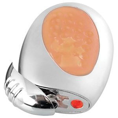 Зажигалка Классика с подсветкой; серебристый с оранжевым; 3,5х1,6х6 см; металл, пластик; лазерная 