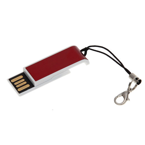 USB flash-карта Slider (8Гб),красная,3,4х1,2х0,6см,металл, пластик