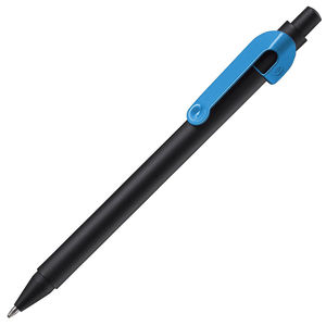 SNAKE, ручка шариковая, голубой, черный корпус, металл