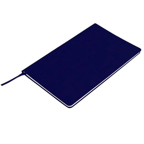 Бизнес-блокнот Audrey, 130х210 мм, темно-синий, кремовая бумага, гибкая обложка, в линейку