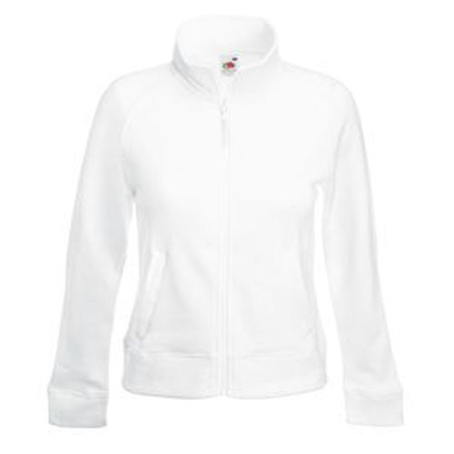 Толстовка Lady-Fit Sweat Jacket, белый_L, 75% х/б, 25% п/э, 280 г/м2