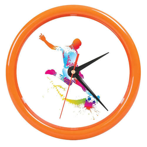Часы настенные PRINT разборные ;  оранжевый, D24,5 см; пластик