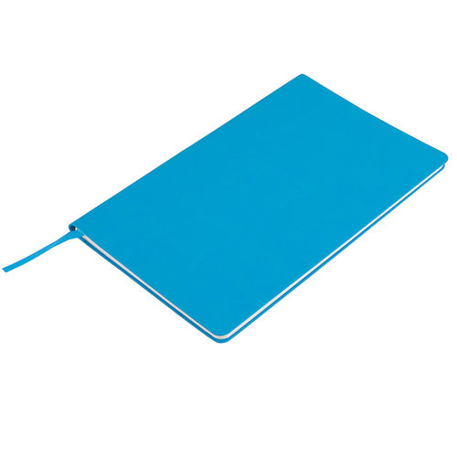 Бизнес-блокнот Audrey, 130х210 мм, голубой, кремовая бумага, гибкая обложка, в линейку