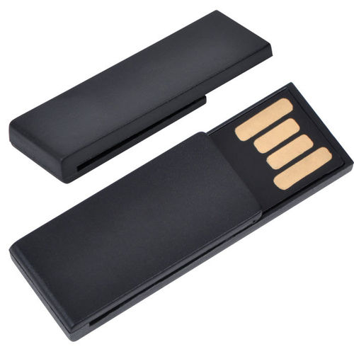 USB flash-карта Clip (8Гб),черная,3,8х1,2х0,5см,пластик