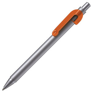 SNAKE, ручка шариковая, оранжевый, серебристый корпус, металл