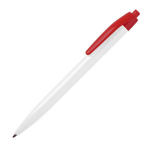 N8, ручка шариковая, белый/красный, пластик