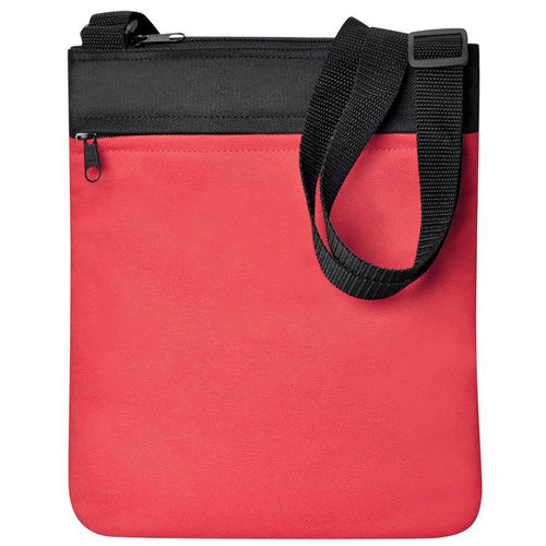Промо сумка на плечо Simple; красный; 23х28 см; полиэстер; шелкография