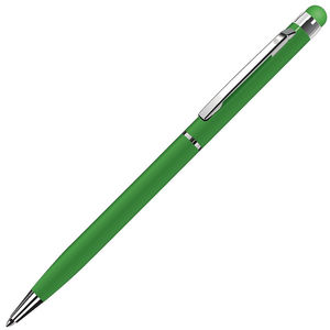 TOUCHWRITER, ручка шариковая со стилусом для сенсорных экранов, зеленый/хром, металл  