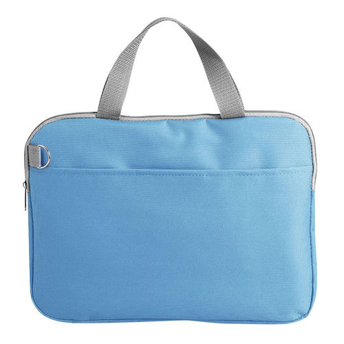 Конференц-сумка Тодес-2 отделением для ноутбука, голубой, 40*30*2,5 см; полиэстер 600D; шелкогр