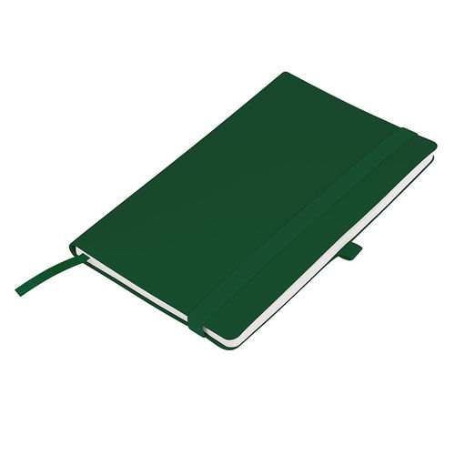 Бизнес-блокнот Gracy, 130х210 мм, зеленый, кремовая бумага, гибкая обложка, в линейку, на резинке