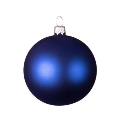 Шар новогодний Matt, диаметр 8 см., стекло, синий