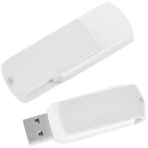 USB flash-карта Easy (8Гб),белая, 5,7х1,9х1см,пластик