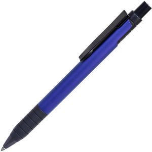 TOWER, ручка шариковая с грипом, синий/черный, металл/прорезиненная поверхность
