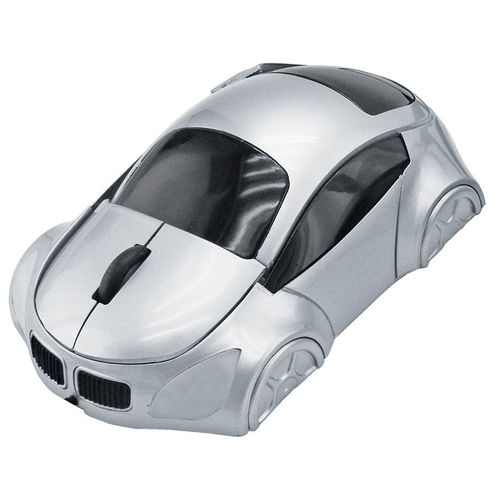 Мышь компьютерная оптическая Автомобиль; серебристый; 10,4х6,4х3,7см; пластик; тампопечать