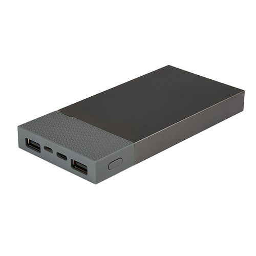 Универсальное зарядное устройство Slim Pro (10000mAh),серый, 13,8х6,7х1,5 см,пластик,металл