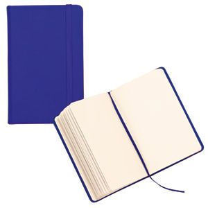 Блокнот для записей;синий; 9,5х14,5х1,6 см.; искусственная кожа; шелкография