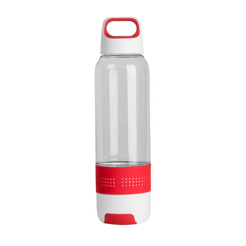 Бутылка с полотенцем TRAINER, пластик, микрофибра, 500 мл., красный