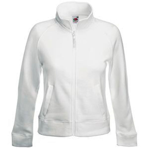 Толстовка Lady-Fit Sweat Jacket, белый_XS, 75% х/б, 25% п/э, 280 г/м2