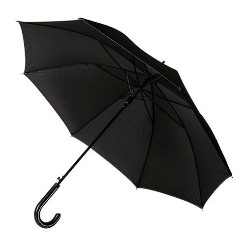 Зонт-трость OXFORD с ручкой из искусственной кожи,полуавтомат, нейлон