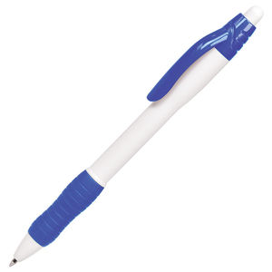 N4, ручка шариковая с грипом, белый/синий, пластик