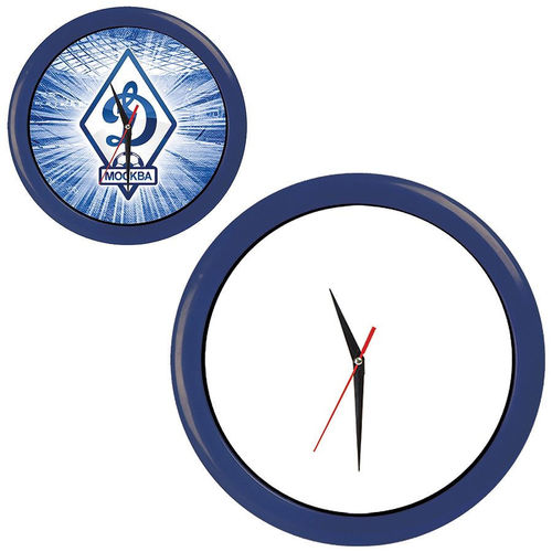 Часы настенные ПРОМО разборные ; синий, D28,5 см; пластик/стекло 