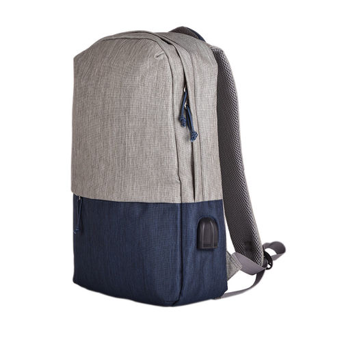 Рюкзак Beam, серый/темно-синий, 44х30х10 см, ткань верха: 100% полиамид, подкладка: 100% полиэстер