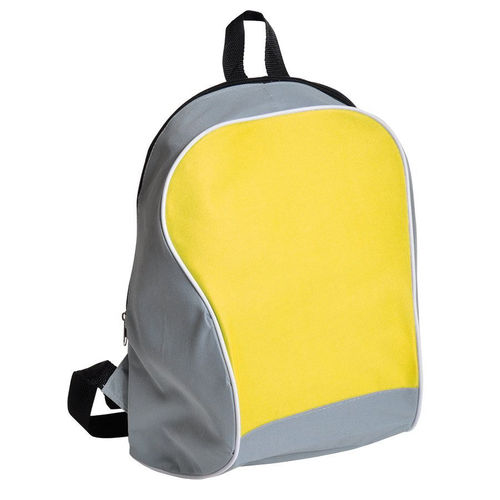 Промо-рюкзак Fun; серый с желтым; 30х38х14 см; полиэстер; шелкография