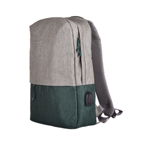 Рюкзак Beam, серый/зеленый, 44х30х10 см, ткань верха: 100% полиамид, подкладка: 100% полиэстер