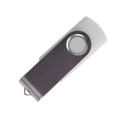 USB flash-карта Dot (8Гб), белый, 5,5х2х1см,пластик металл