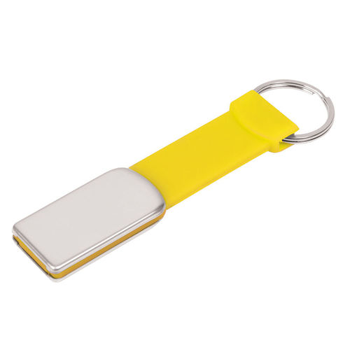 USB flash-карта Flexi (8Гб), желтый, 8,5х2х0,5 см, металл, пластик