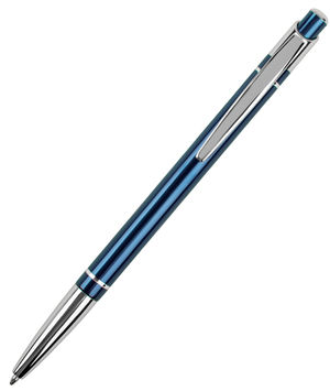 SHAPE, ручка шариковая, синий/хром, анодированный алюминий/пластик