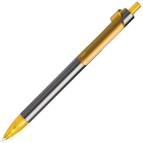PIANO, ручка шариковая, графит/желтый, металл/пластик