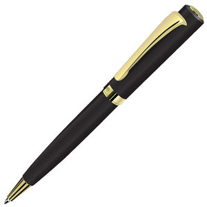 VISCOUNT, ручка шариковая, черный/золотистый, металл