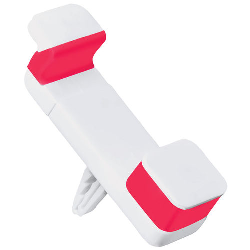 Держатель для телефона Holder, белый с красным, 9,8х4,8х8 см,пластик,силикон