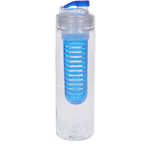 Бутылка для воды Frutti, пластиковая, с контейнером для ягод и фруктов, 700 мл., синий