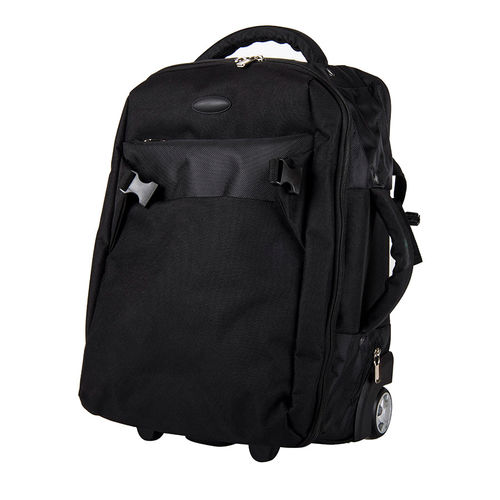 Рюкзак на колесах  Kuman; черный; 36х47  см.; полиэстер 1680D; шелкография