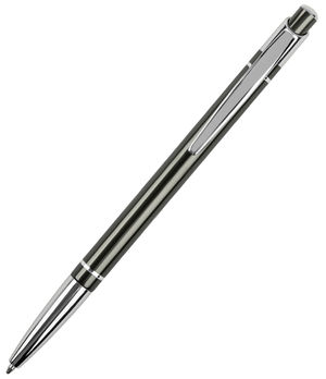SHAPE, ручка шариковая, темно-серый/хром, анодированный алюминий/пластик