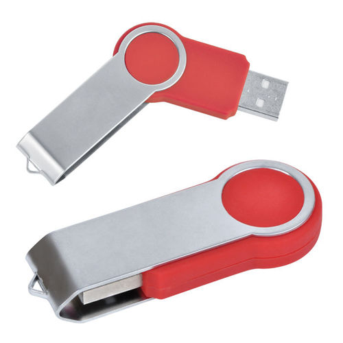 USB flash-карта Swing (8Гб),красная,6х2,3х1см,металл,пластик