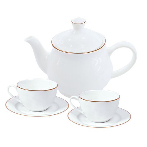 Набор Goldi:две чайных пары и чайник в подарочной упаковке,220 мл и 600 мл,фарфор