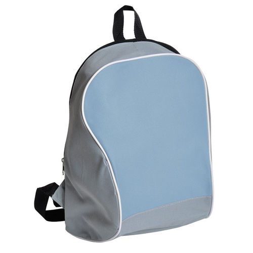Промо-рюкзак Fun; серый с голубым; 30х38х14 см; полиэстер; шелкография