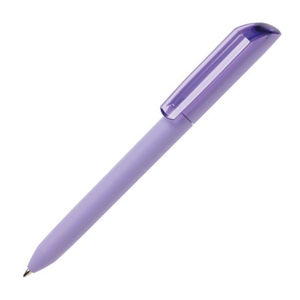 Ручка шариковая FLOW PURE,сиреневый корпус/прозрачный клип, покрытие soft touch, пластик