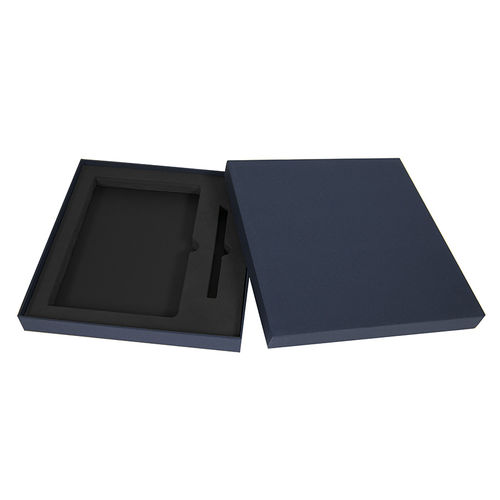 Коробка под ежедневник 145*205 мм и ручку, картон, темно-синий