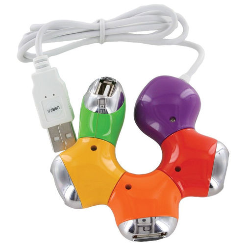USB-разветвитель Трансформер; D=8 см; H=1,9 см; пластик; тампопечать
