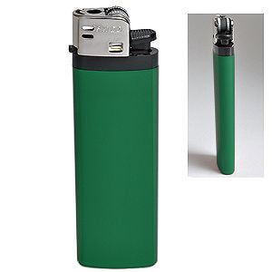 Зажигалка кремневая ISKRA, зеленая, 8,18х2,53х1,05 см, пластик/тампопечать