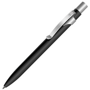 ALPHA, ручка шариковая, черный/хром, металл