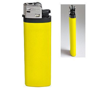 Зажигалка кремневая ISKRA, желтая, 8,18х2,53х1,05 см, пластик/тампопечать