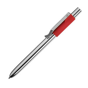 STAPLE, ручка шариковая, хром/красный, алюминий, пластик