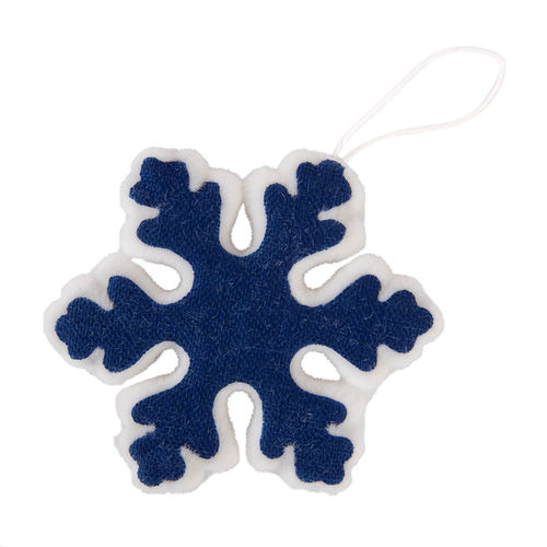 Украшение новогоднее Snowflake, 15cм, пластик, ткань, синий